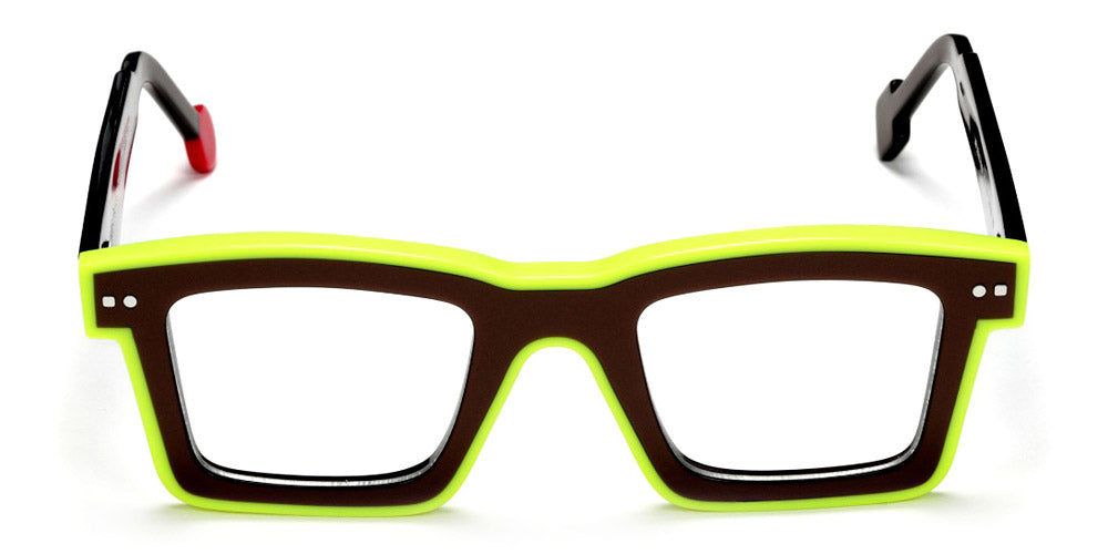 Sabine Be® Be Bobo Line - Shiny Glossy Brown / Shiny Neon Yellow Eyeglasses