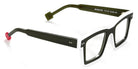 Sabine Be® Be Bobo Line - Shiny Translucent Dark Green / White / Shiny Translucent Dark Green / Shiny White Eyeglasses