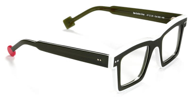Sabine Be® Be Bobo Line - Shiny Translucent Dark Green / White / Shiny Translucent Dark Green / Shiny White Eyeglasses