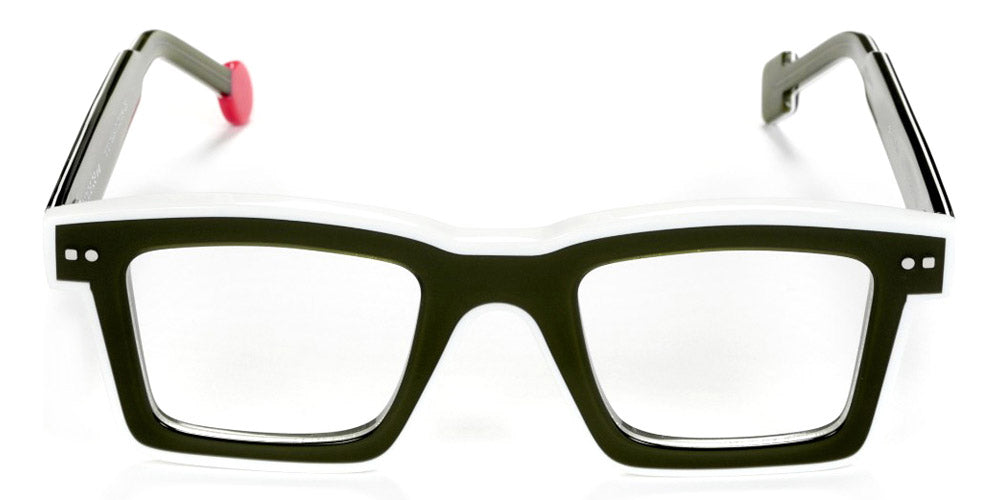 Sabine Be® Be Bobo Line - Shiny Translucent Dark Green / White / Shiny Translucent Dark Green / Shiny White Eyeglasses