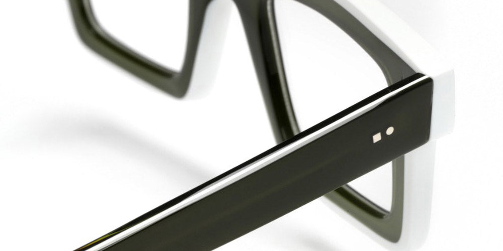 Sabine Be® Be Bobo Line - Shiny Translucent Dark Green / White / Shiny Translucent Dark Green / Shiny White Eyeglasses