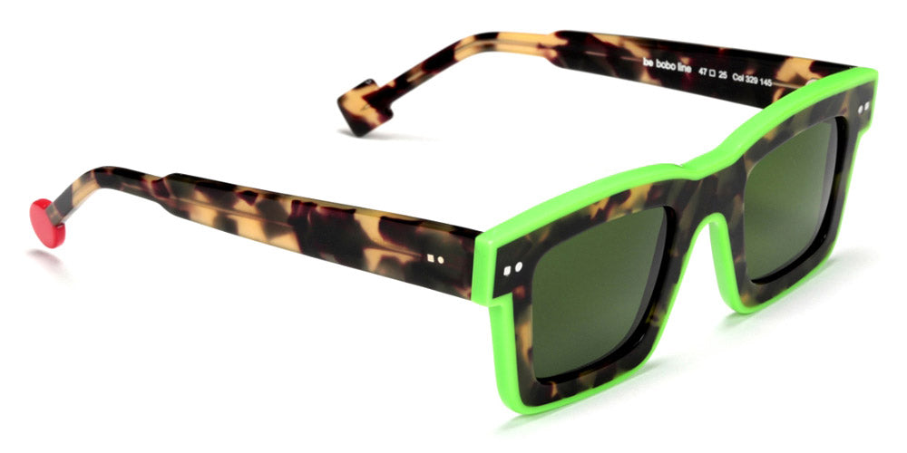 Sabine Be® Be Bobo Line Sun - Shiny Khaki Tortoise / Shiny Neon Green Sunglasses