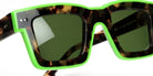 Sabine Be® Be Bobo Line Sun - Shiny Khaki Tortoise / Shiny Neon Green Sunglasses