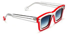 Sabine Be® Be Bobo Line Sun - Shiny Translucent Gray / Shiny Red Sunglasses