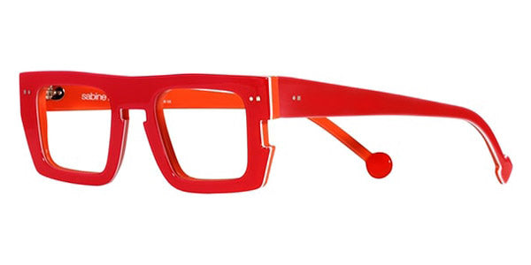 Sabine Be® Be Bossy - Shiny Translucent Red / White / Shiny Orange Eyeglasses
