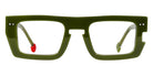 Sabine Be® Be Bossy - Shiny Translucent Dark Green / White / Shiny Translucent Dark Green Eyeglasses
