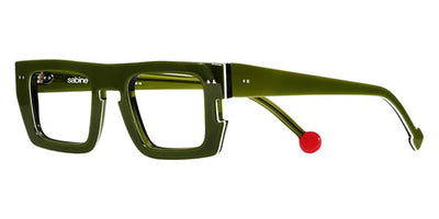 Sabine Be® Be Bossy - Shiny Translucent Dark Green / White / Shiny Translucent Dark Green Eyeglasses