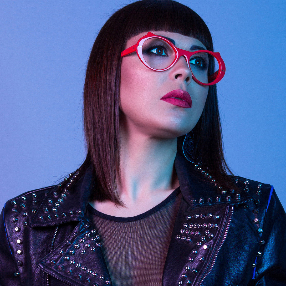 Sabine Be® Be Cat'S - Matte Neon Pink Eyeglasses on Person