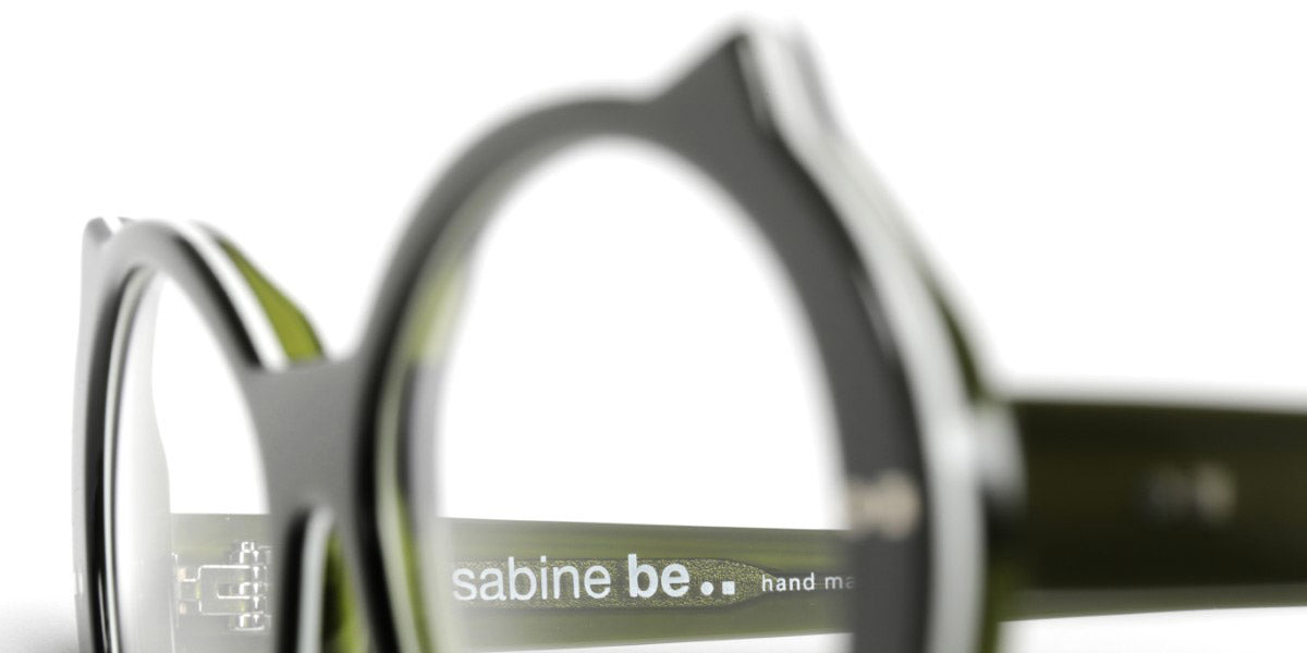 Sabine Be® Be Cat'S - Shiny Translucent Dark Green / White / Shiny Translucent Dark Green Eyeglasses