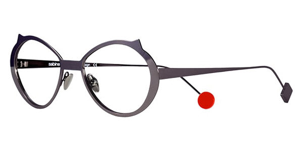 Sabine Be® Be Cat'S Slim - Polished Ruthenium Eyeglasses