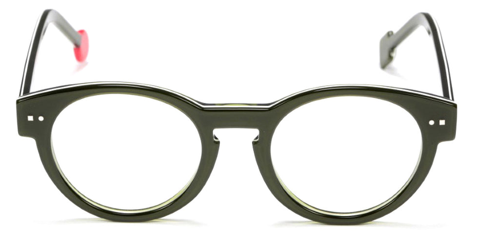 Sabine Be® Be Crazy - Shiny Translucent Dark Green / White / Shiny Translucent Dark Green Eyeglasses