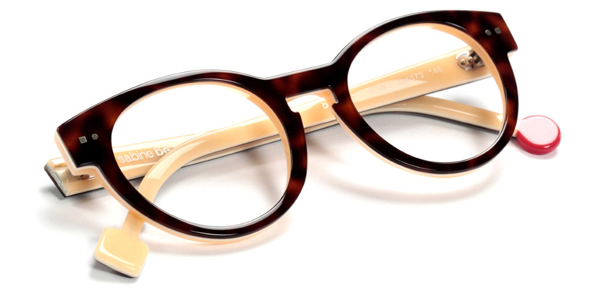 Sabine Be® Be Crazy - Shiny Auburn Tortoise / White / Shiny Peach Eyeglasses