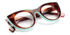 Sabine Be® Be Cute Line - Shiny Blonde Tortoise / Shiny Turquoise Eyeglasses
