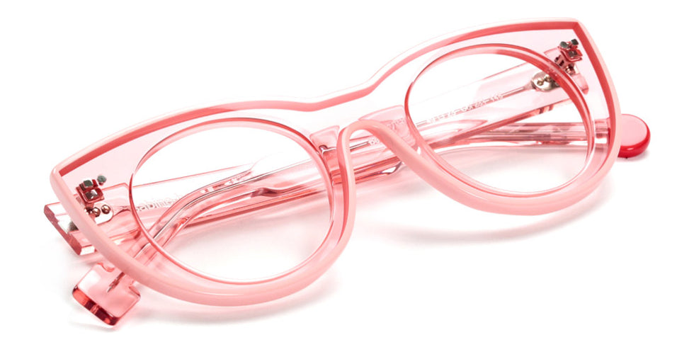 Sabine Be® Be Cute Line - Shiny Peach Translucent / Shiny Solid Peach Eyeglasses