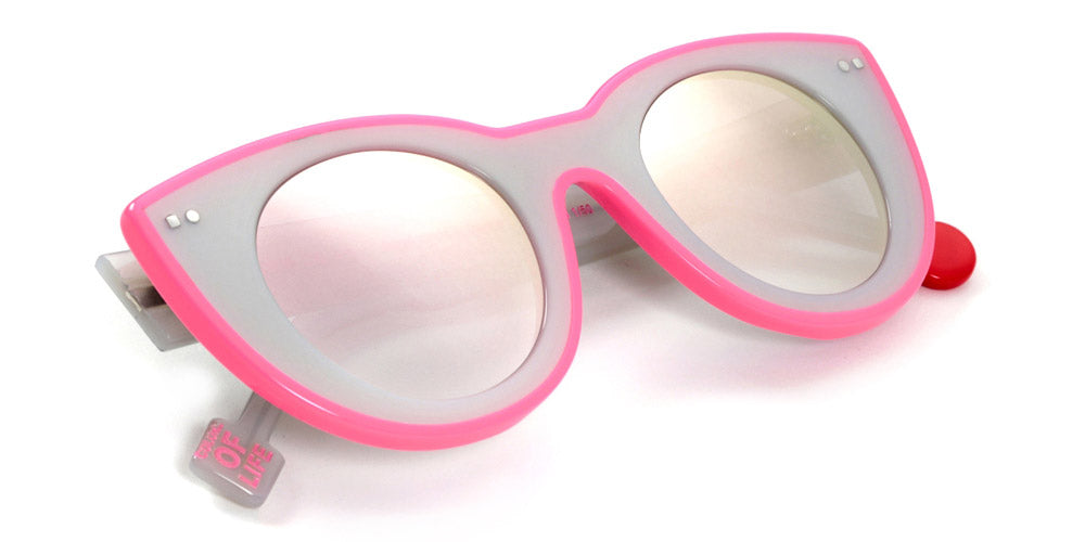 Sabine Be® Be Cute Line Sun - Shiny Pearl Gray / Shiny Neon Pink Sunglasses