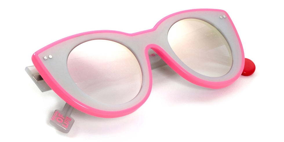 Sabine Be® Be Cute Line Sun - Shiny Pearl Gray / Shiny Neon Pink Sunglasses