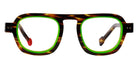 Sabine Be® Be Factory - Shiny Veined Tortoise / Shiny Neon Green Eyeglasses