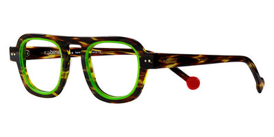 Sabine Be® Be Factory - Shiny Veined Tortoise / Shiny Neon Green Eyeglasses