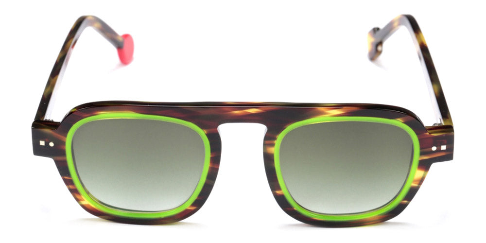 Sabine Be® Be Factory Sun - Shiny Veined Tortoise / Shiny Neon Green Sunglasses