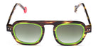 Sabine Be® Be Factory Sun - Shiny Veined Tortoise / Shiny Neon Green Sunglasses