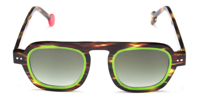 Sabine Be® Be Factory Sun - Shiny Veined Tortoise / Shiny Neon Green Sunglasses