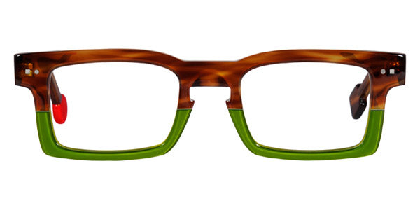 Sabine Be® Be Geek - Shiny Blonde Veined Tortoise / Shiny Translucent Light Green Eyeglasses