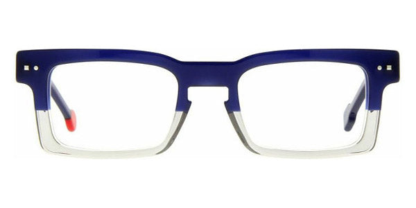 Sabine Be® Be Geek - Shiny Navy Blue / Shiny Translucent Gray Eyeglasses