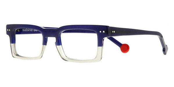Sabine Be® Be Geek - Shiny Navy Blue / Shiny Translucent Gray Eyeglasses