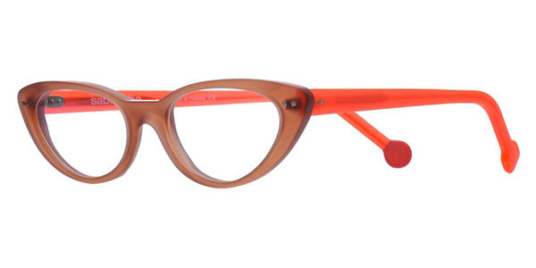 Sabine Be® Be Glam' - Matte Translucent Beige / Matte Neon Translucent Orange Eyeglasses