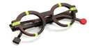 Sabine Be® Be Groom - Matte Glossy Brown / Matte Neon Yellow Eyeglasses