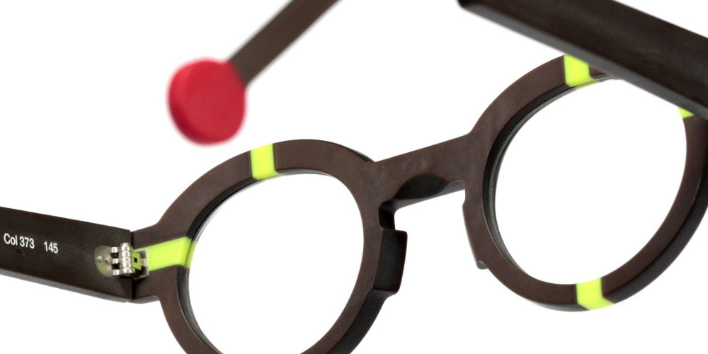 Sabine Be® Be Groom - Matte Glossy Brown / Matte Neon Yellow Eyeglasses
