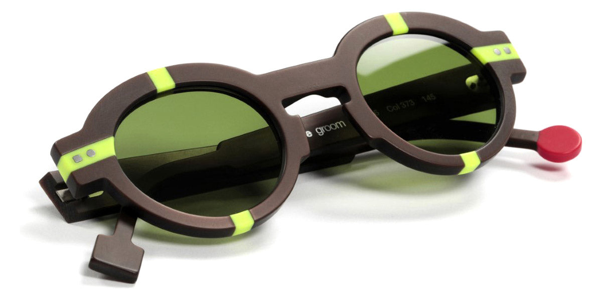 Sabine Be® Be Groom Sun - Matt Glossy Brown / Matt Neon Yellow Sunglasses