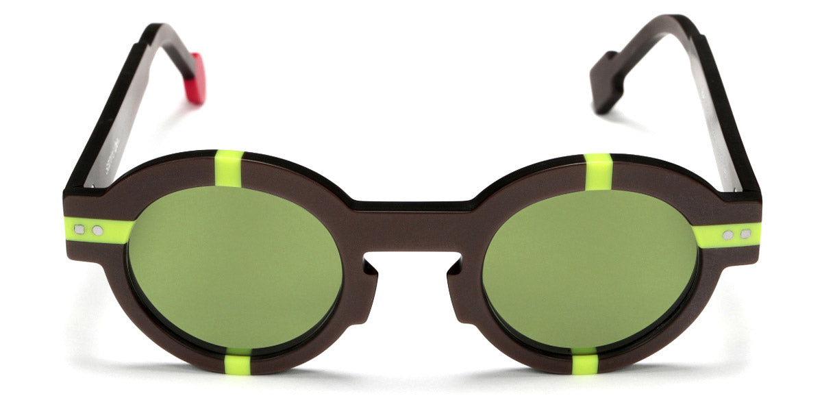 Sabine Be® Be Groom Sun - Matt Glossy Brown / Matt Neon Yellow Sunglasses