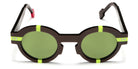 Sabine Be® Be Groom Sun - Matt Glossy Brown / Matt Neon Yellow Sunglasses