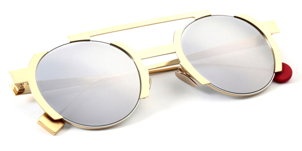 Sabine Be® Be Groovy Slim Sun - Polished Pale Gold / Polished Palladium Sunglasses