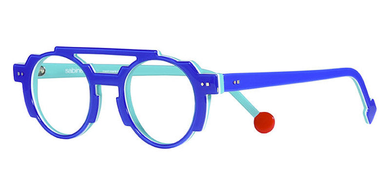 Sabine Be® Be Groovy Swell - Shiny Translucent Blue Klein / White / Shiny Turquoise Eyeglasses