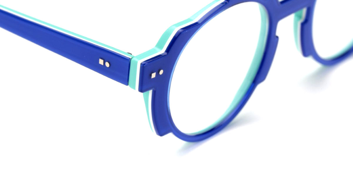 Sabine Be® Be Groovy Swell - Shiny Translucent Blue Klein / White / Shiny Turquoise Eyeglasses