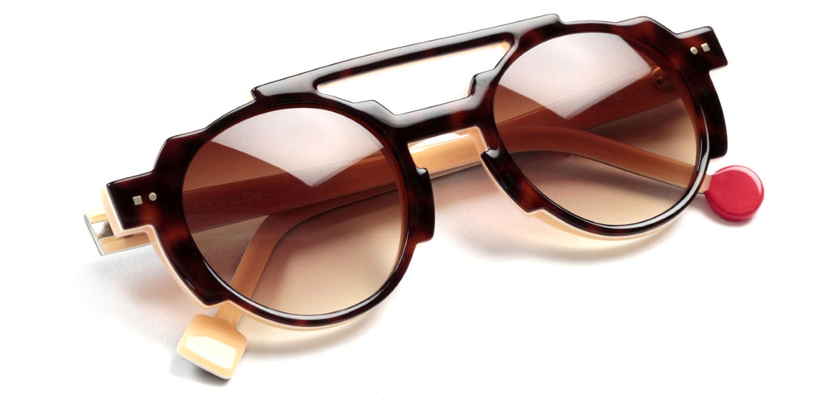 Sabine Be® Be Groovy Swell Sun - Shiny Auburn Tortoise / White / Shiny Peach Sunglasses