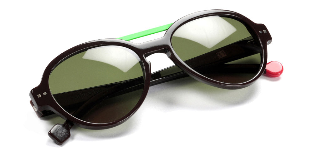 Sabine Be® Be Hype Sun - Shiny Dark Choco Brown / Polished Palladium Sunglasses