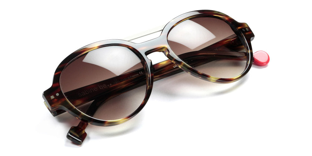 Sabine Be® Be Hype Sun - Shiny Veined Tortoise / Satin Ivory Sunglasses