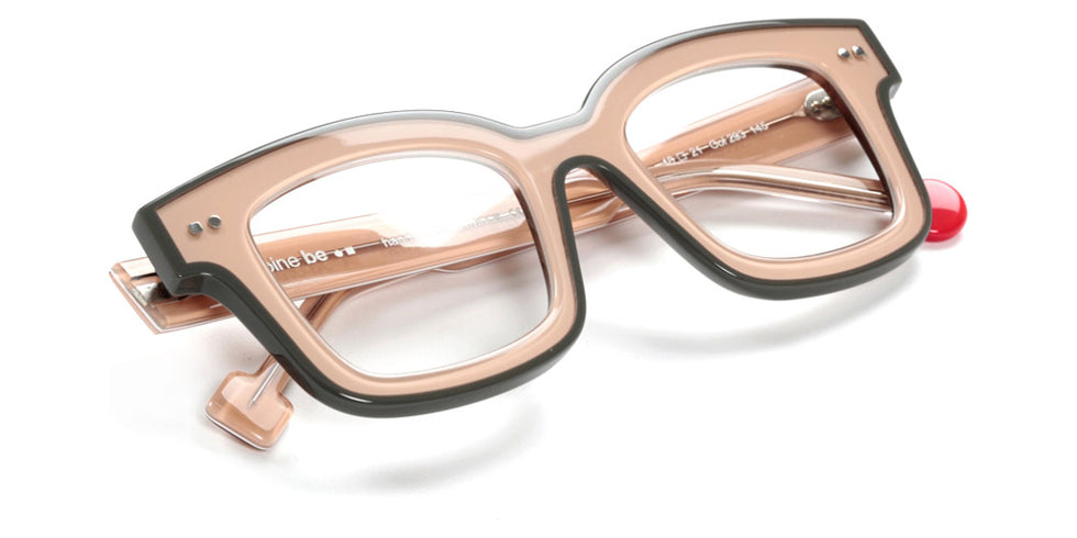 Sabine Be® Be Idol Line - Shiny Translucent Nude / White / Shiny Translucent Nude / Shiny Gray Eyeglasses