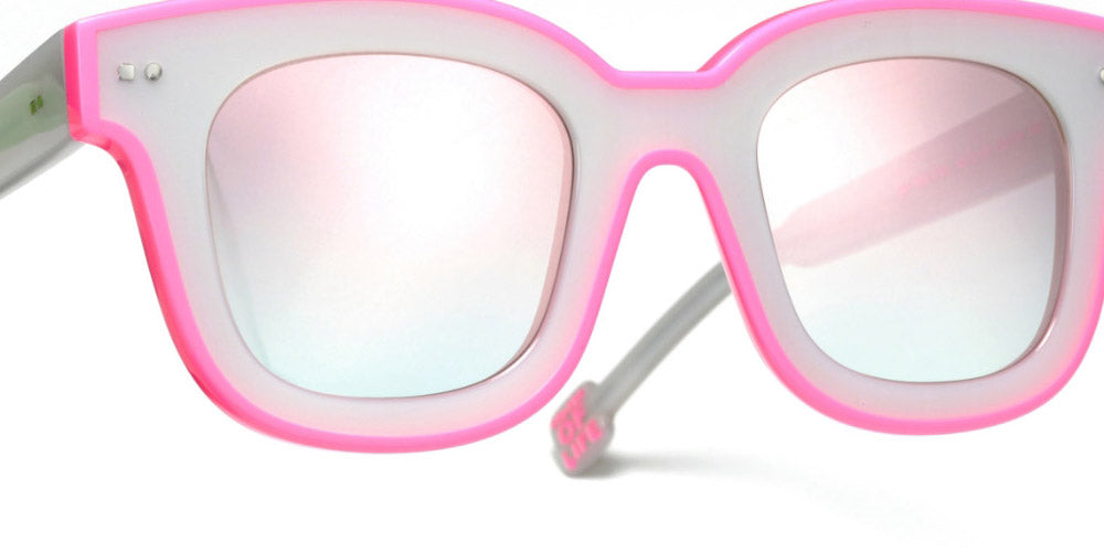Sabine Be® Be Idol Line Sun - Shiny Pearl Gray / Shiny Neon Pink Sunglasses