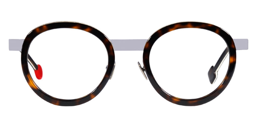 Sabine Be® Be Lucky - Shiny Dark Tortoise / White / Shiny Dark Tortoise / Polished Ruthenium Eyeglasses