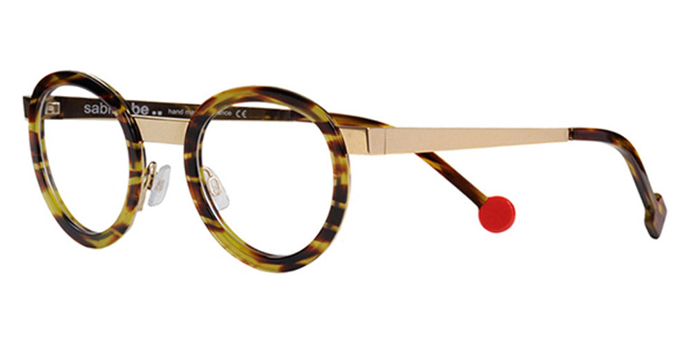 Sabine Be® Be Lucky - Shiny Veined Tortoise / Polished Pale Gold Eyeglasses