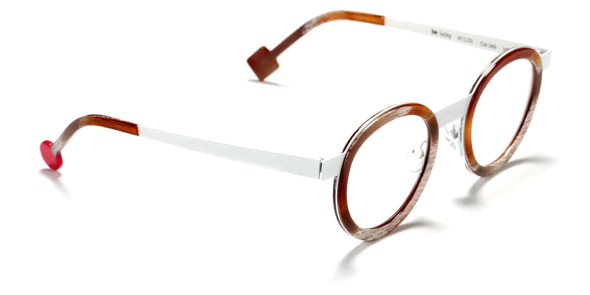 Sabine Be® Be Lucky - Shiny Vintage Horn / Satin White Eyeglasses