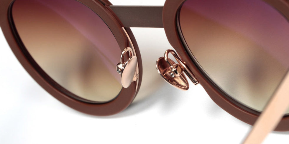 Sabine Be® Be Lucky Sun - Matte Brown / Polished Rose Gold Sunglasses