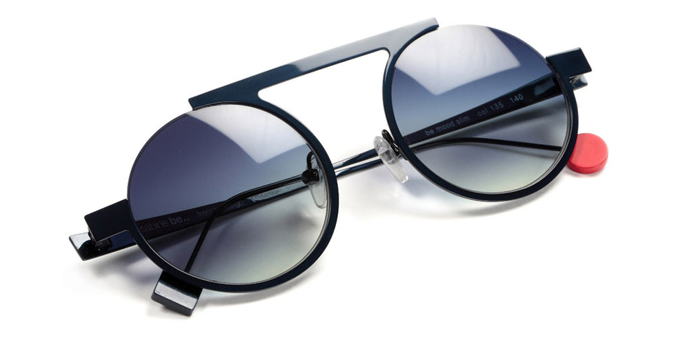 Sabine Be® Be Mood Slim Sun - Shiny Navy Blue Sunglasses