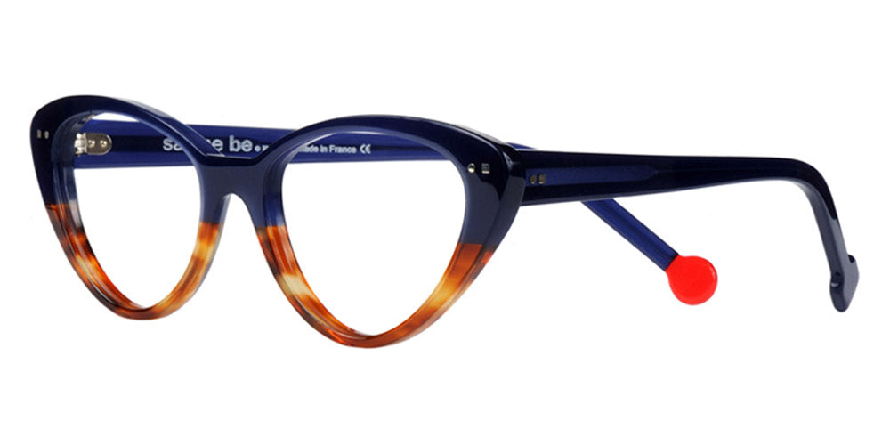 Sabine Be® Be Pretty - Shiny Navy Blue / Shiny Blond Veined Tortoise Eyeglasses