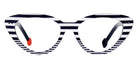 Sabine Be® Be Pretty Stripe - Shiny Navy Blue Fat Stripes / Shiny Navy Blue Slim Stripes Eyeglasses