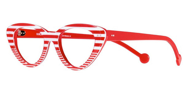 Sabine Be® Be Pretty Stripe - Shiny Red Fat Stripes / Shiny Red Slim Stripes Eyeglasses